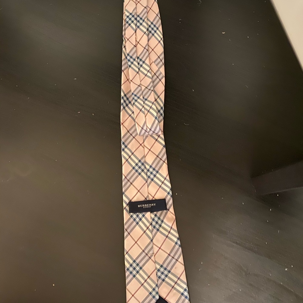 Pink Authentic Burberry Tie